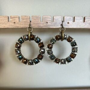 Boho Brass Hoop Earrings